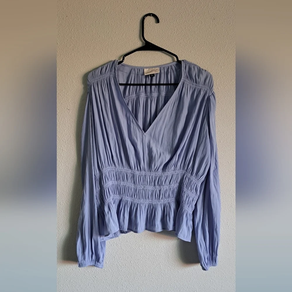 Boho Light Blue Long Sleeve Top - Picture 5 of 5